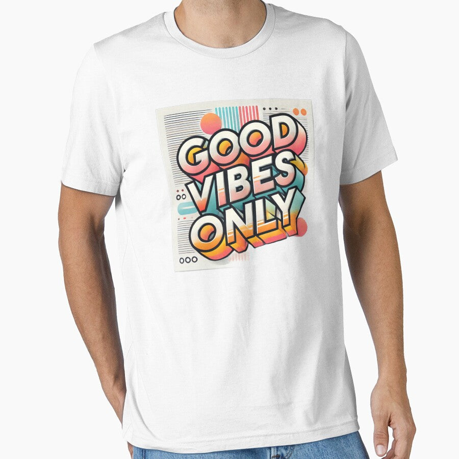 Good Vibes Only Stylish Typography by LunieCore - Adult & Kids T-Shirts, Sweatshirts & Hoodies apparel design preview 1