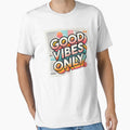 Good Vibes Only Stylish Typography by LunieCore - Adult & Kids T-Shirts, Sweatshirts & Hoodies apparel design preview 1