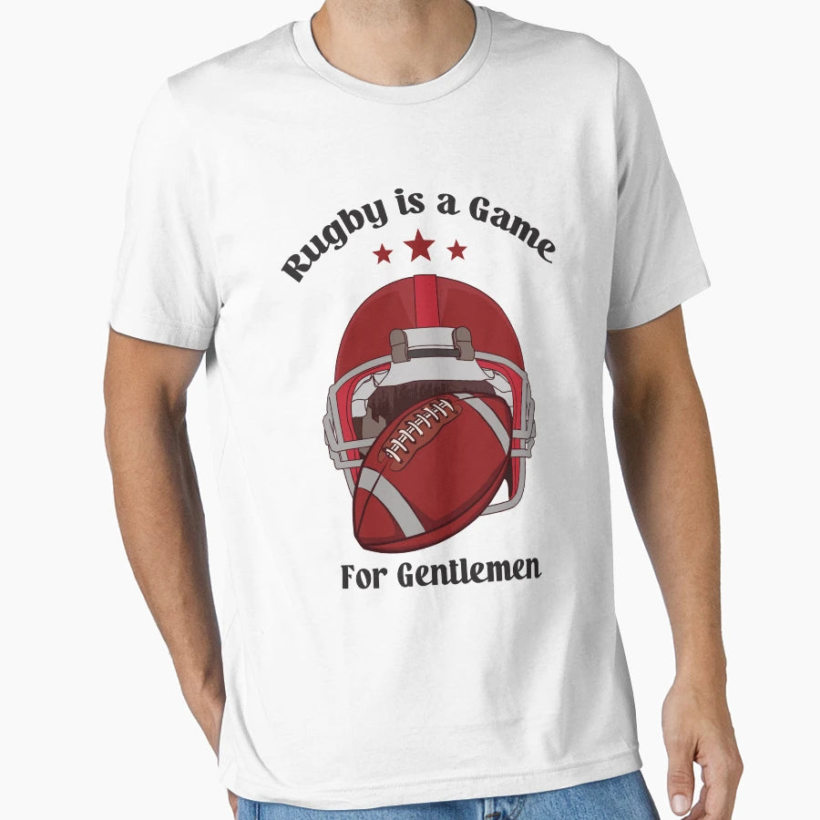 Rugby Is Game Gentlemen T-Shirt - Fun Novelty Design for Adults - T-Shirt, Sweatshirt, Hoodie