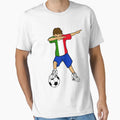 Dabbing Soccer Artwork Italy T-Shirt - Fun Novelty Design Men Women - T-Shirt, Sweatshirt, Hoodie
