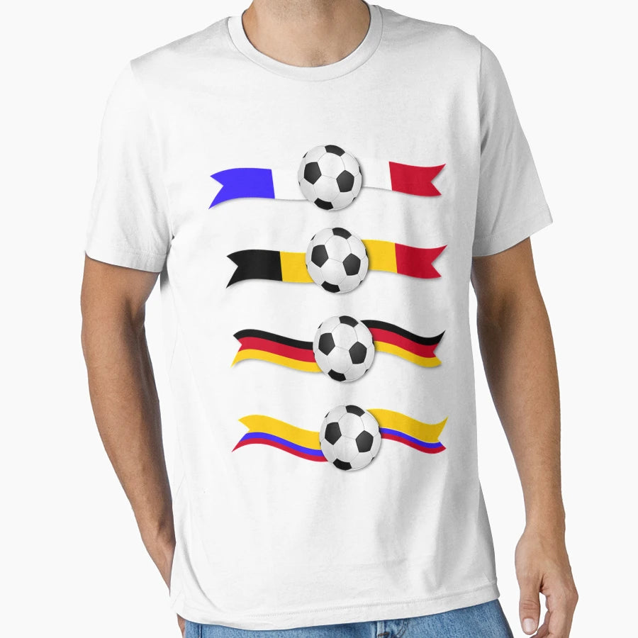 Football Basketball Outdoor White Ball T-Shirt - Graphic Print Unisex - T-Shirt, Sweatshirt, Hoodie