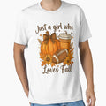Just Who Loves Fall Autumn Vibes Pumpkin T-Shirt - Unique Graphic Unisex - T-Shirt, Sweatshirt, Hoodie