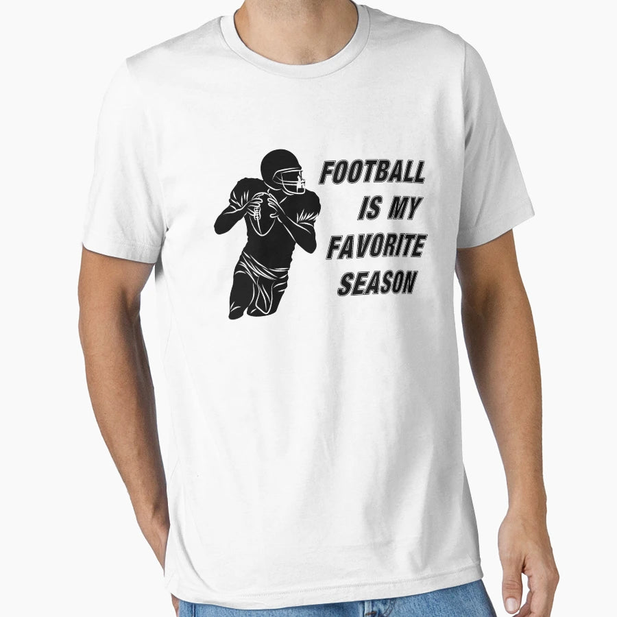 Football Is My Favorite Season Word T-Shirt - Novelty Apparel for Adults - T-Shirt, Sweatshirt, Hoodie