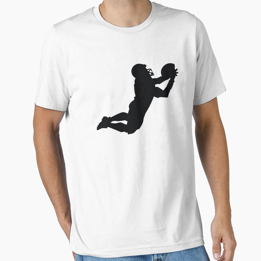 Football Player Action Silhouette T-Shirt - Custom Art Print Unisex - T-Shirt, Sweatshirt, Hoodie