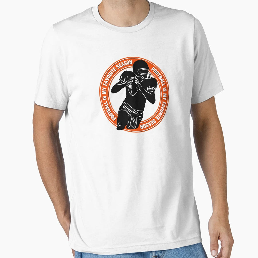 Football Is My Favorite Season Word T-Shirt - Trendy Graphic for Adults - T-Shirt, Sweatshirt, Hoodie