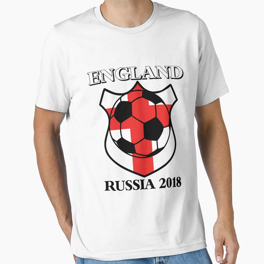 England 2018 World Cup Russia Football T-Shirt - Fun Novelty Design Unisex - T-Shirt, Sweatshirt, Hoodie