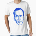 Cage Ballpoint Blue Original Pen T-Shirt - Custom Art Print Men Women - T-Shirt, Sweatshirt, Hoodie