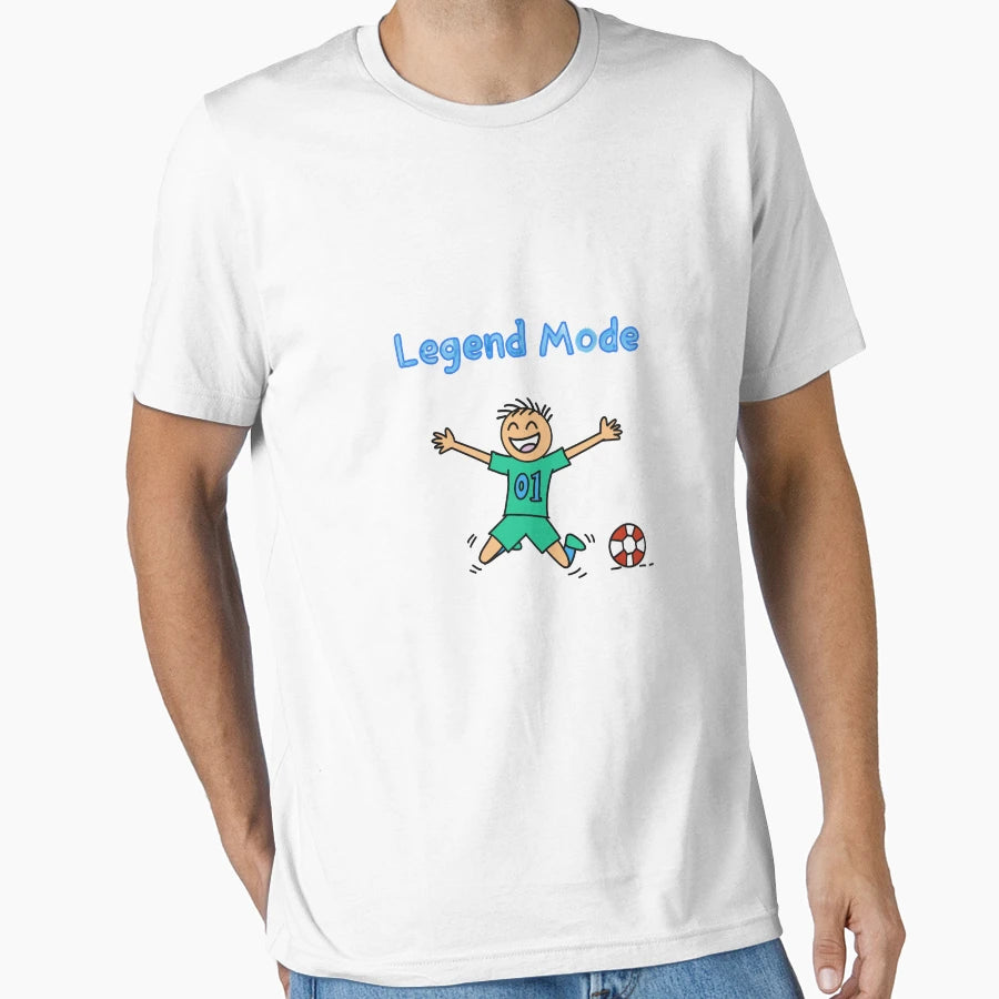 Legend Mode Football Art Funny Soccer Gift T-Shirt - Trendy Graphic Unisex - T-Shirt, Sweatshirt, Hoodie