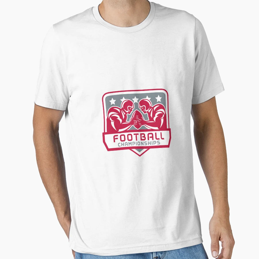 American Football Championship Crest T-Shirt - Novelty Apparel Unisex - T-Shirt, Sweatshirt, Hoodie
