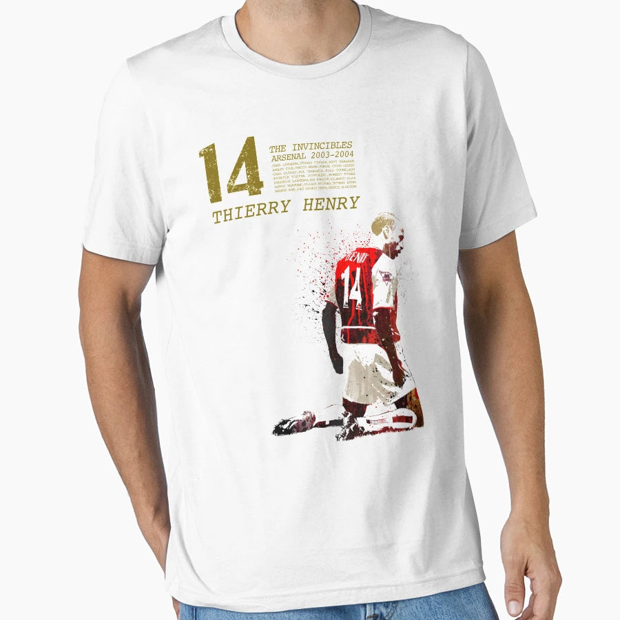 Thierry Henry White T-Shirt - Minimalist Print Unisex - T-Shirt, Sweatshirt, Hoodie