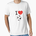 I Love Soccer I Love Football T-Shirt - Minimalist Print for Adults - T-Shirt, Sweatshirt, Hoodie