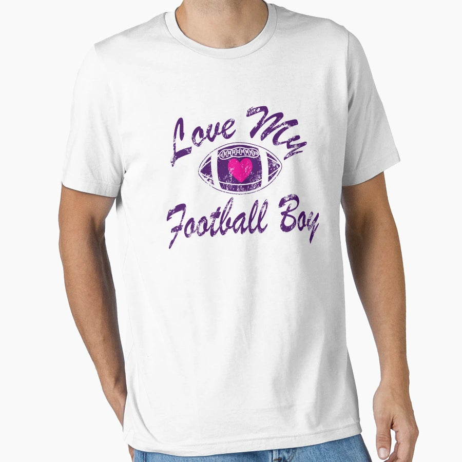 Love My Football T-Shirt - Minimalist Print Unisex - T-Shirt, Sweatshirt, Hoodie