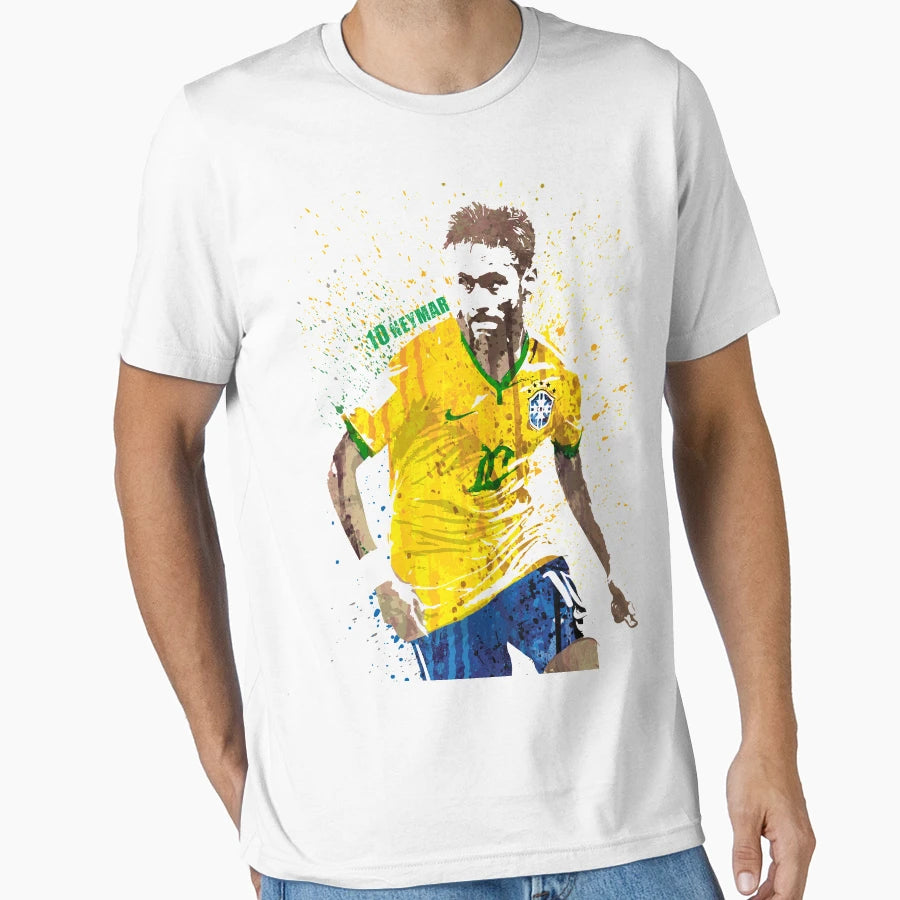 Sports Art Brazil White T-Shirt - Novelty Apparel for Adults - T-Shirt, Sweatshirt, Hoodie
