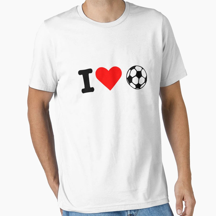 I Love Soccer Ball T-Shirt - Fun Novelty Design for Adults - T-Shirt, Sweatshirt, Hoodie