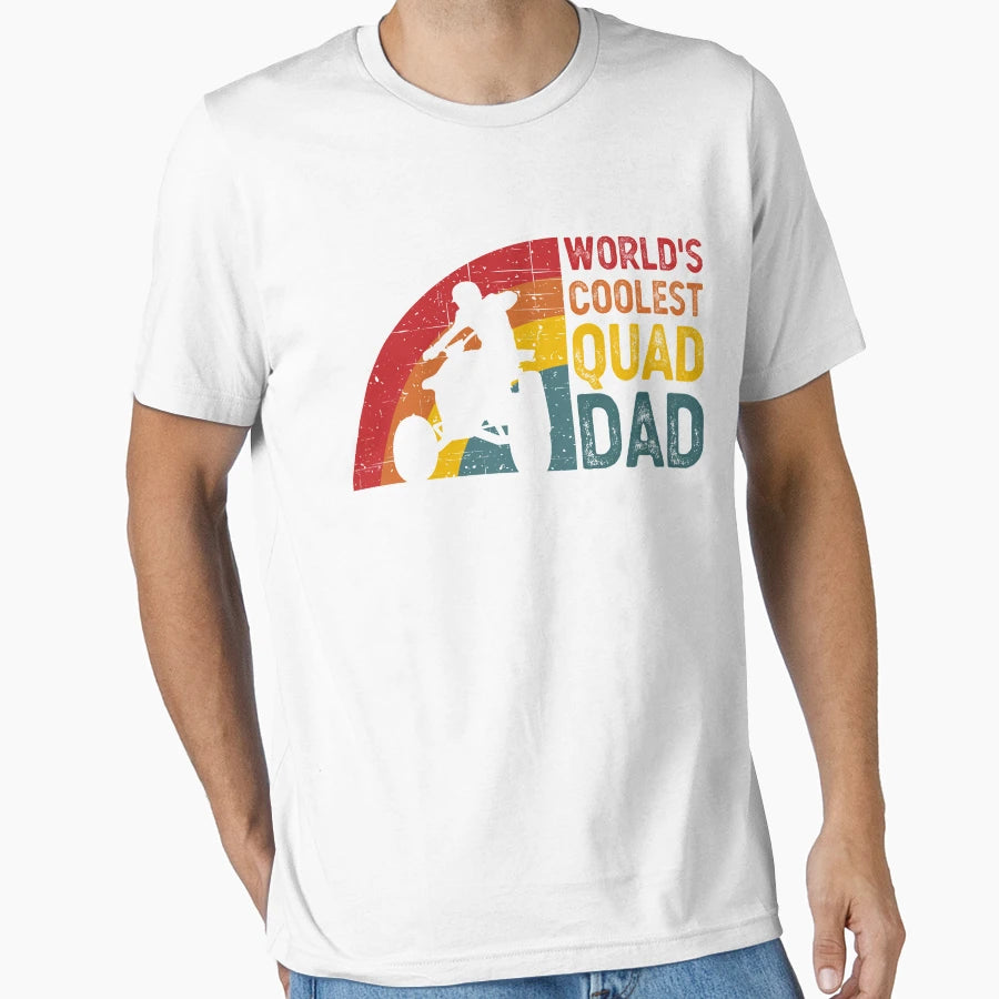 Worlds Coolest Quad Dad Father Present T-Shirt - Trendy Graphic Unisex - T-Shirt, Sweatshirt, Hoodie