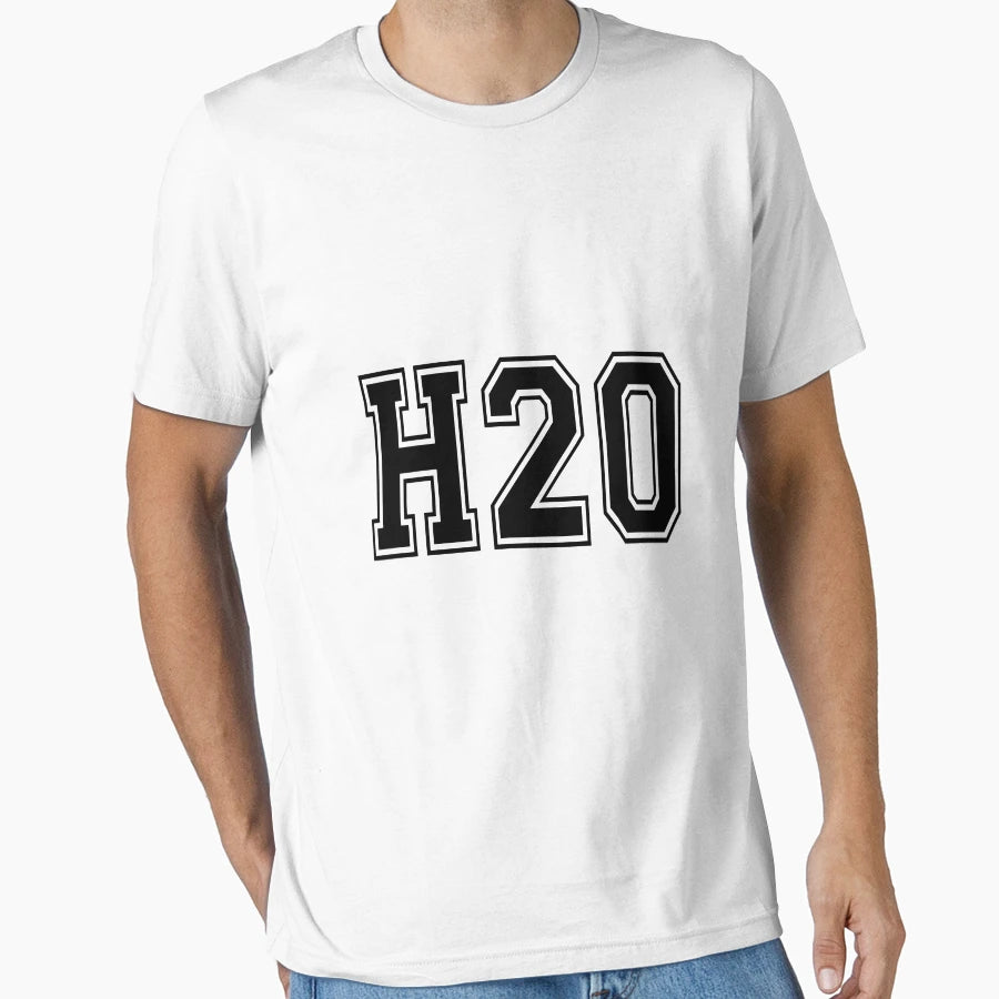 H2O Varsity Font T-Shirt - Trendy Graphic for Adults - T-Shirt, Sweatshirt, Hoodie