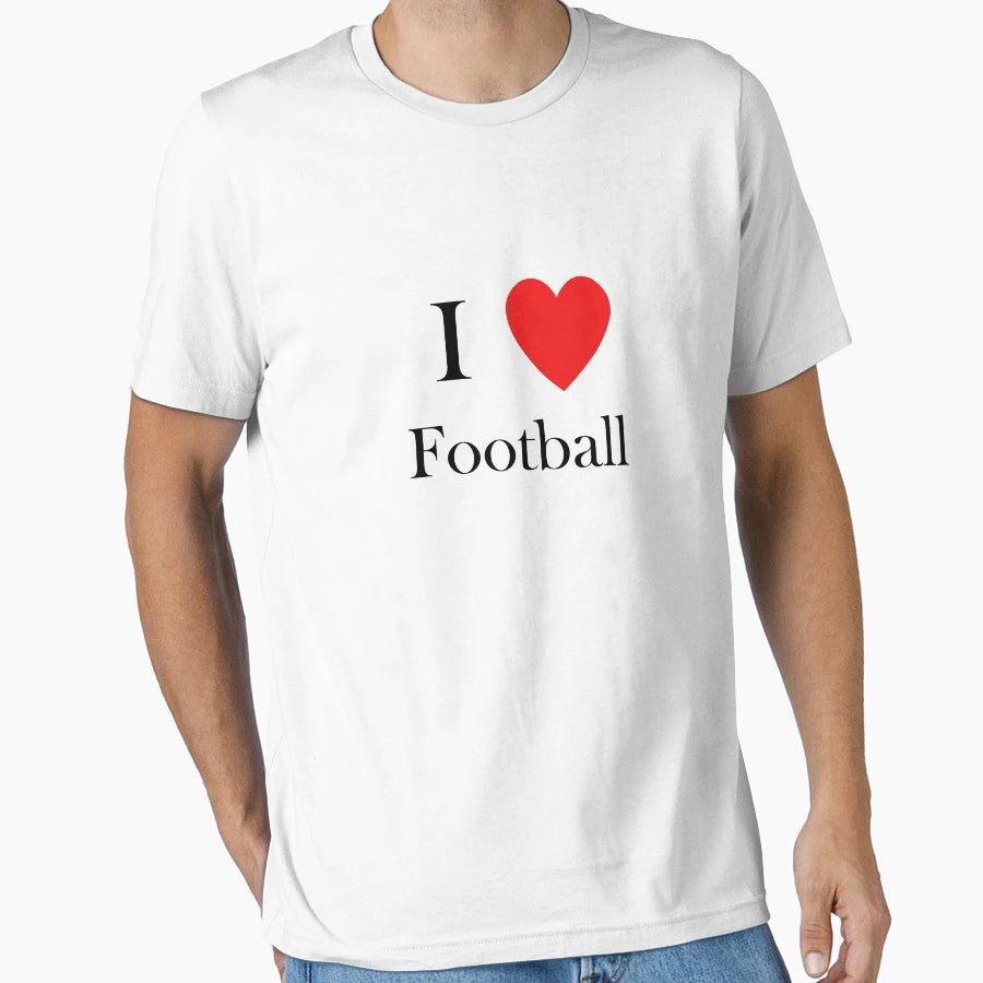 I Love Football Heart T-Shirt - Unique Graphic Men Women - T-Shirt, Sweatshirt, Hoodie
