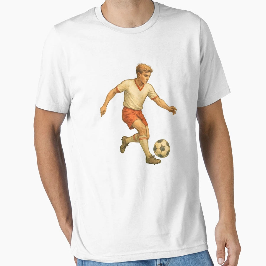 Clean Football Soccer Illustration T-Shirt - Unique Graphic for Adults - T-Shirt, Sweatshirt, Hoodie