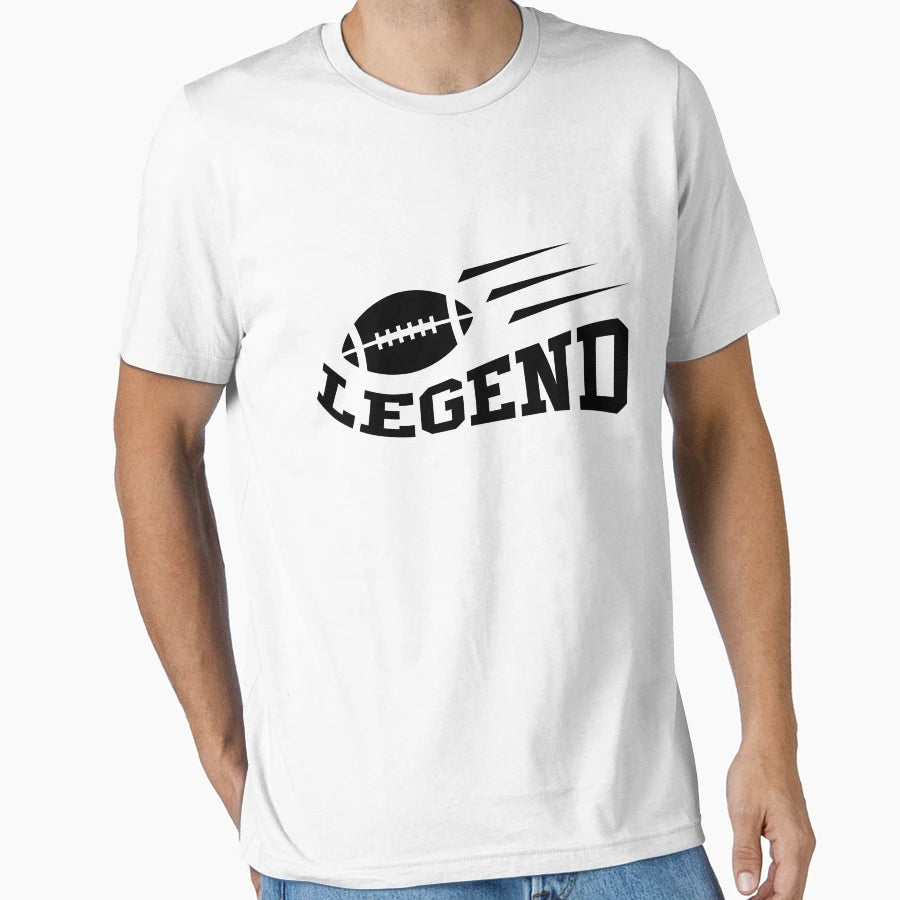 Football Legend Black T-Shirt - Graphic Print for Adults - T-Shirt, Sweatshirt, Hoodie