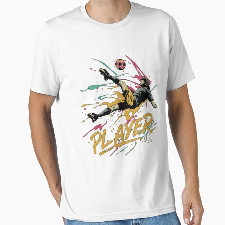 Soccer Player Bicycle Kick T-Shirt - Aesthetic Graphic Men Women - T-Shirt, Sweatshirt, Hoodie