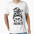 Mom Life Sports Soccer Messy Bun Mommy T-Shirt - Streetwear Style Unisex - T-Shirt, Sweatshirt, Hoodie