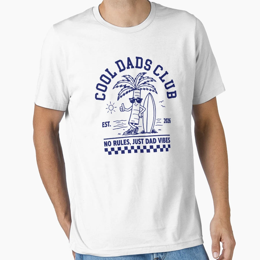 Dads Club No Rules Just Dad Vibes T-Shirt - Casual Everyday Wear for Adults - T-Shirt, Sweatshirt, Hoodie