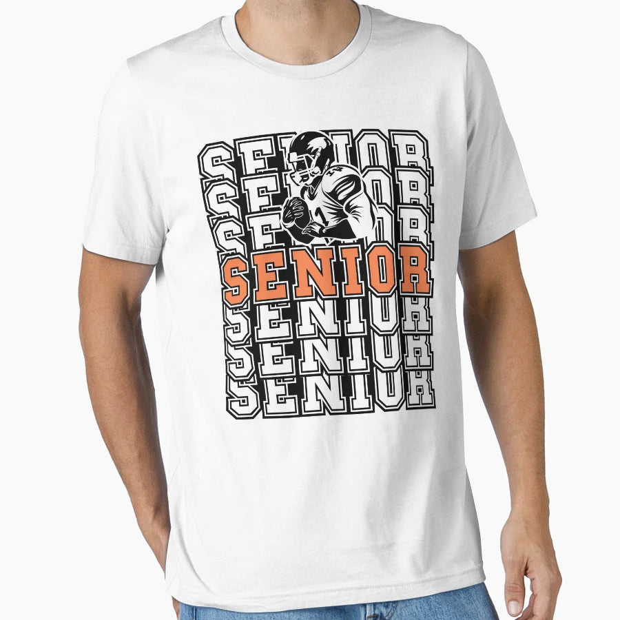 Senior Football Player Grad Sport T-Shirt - Fun Novelty Design Unisex - T-Shirt, Sweatshirt, Hoodie