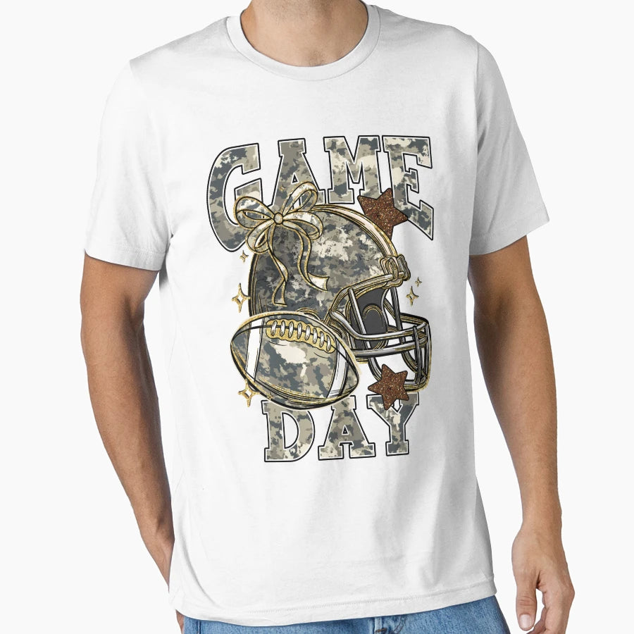 Glitter Game Day Sport Lovers Football T-Shirt - Trendy Graphic Men Women - T-Shirt, Sweatshirt, Hoodie