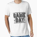 Checkered Game Day Football Black T-Shirt - Novelty Apparel for Adults - T-Shirt, Sweatshirt, Hoodie