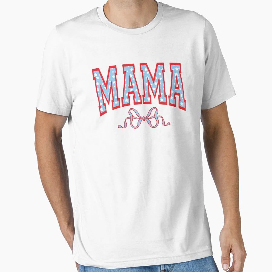 Red White And Blue Mama Coquette T-Shirt - Unique Graphic Men Women - T-Shirt, Sweatshirt, Hoodie