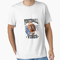 Football Smiley Face Vibes T-Shirt - Minimalist Print for Adults - T-Shirt, Sweatshirt, Hoodie