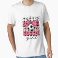 Groovy Soccer Coquette Bow Soccer T-Shirt - Graphic Print for Adults - T-Shirt, Sweatshirt, Hoodie