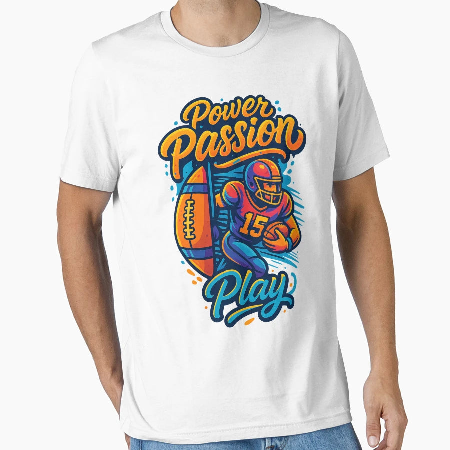 Power Passsion Play Football Playoff T-Shirt - Minimalist Print for Adults - T-Shirt, Sweatshirt, Hoodie