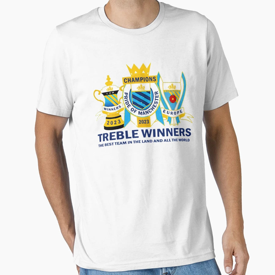 Manchester City Treble Winners Best T-Shirt - Fun Novelty Design Men Women - T-Shirt, Sweatshirt, Hoodie