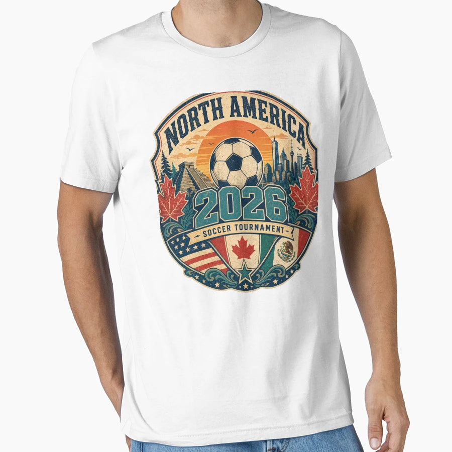 Usa Canada Mexico Soccer Cup T-Shirt - Fun Novelty Design Men Women - T-Shirt, Sweatshirt, Hoodie