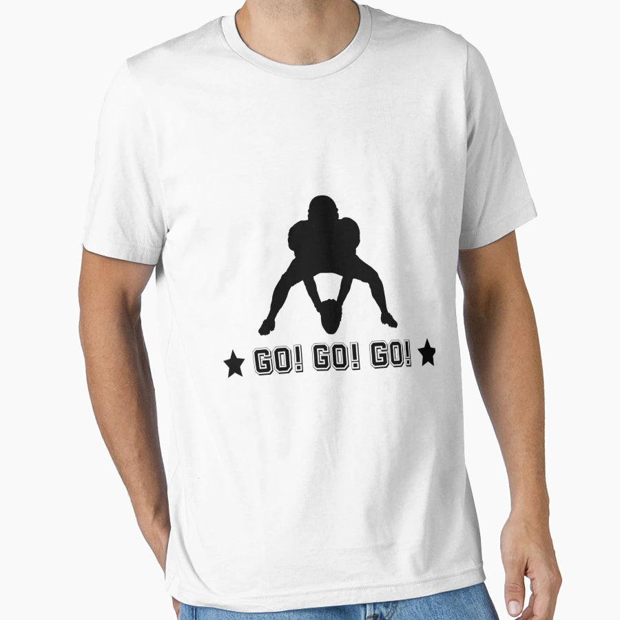 American Football Player Logo T-Shirt - Minimalist Print Unisex - T-Shirt, Sweatshirt, Hoodie