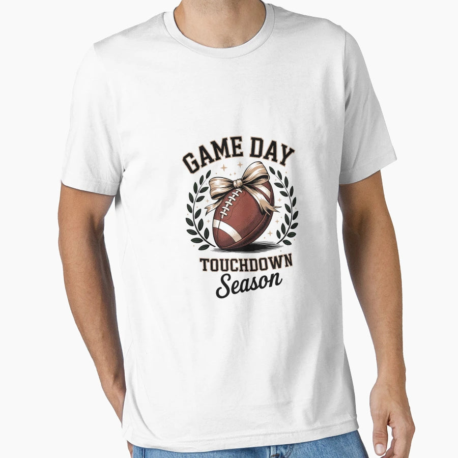 Football Lover Coquette Bow Game Day T-Shirt - Novelty Apparel Unisex - T-Shirt, Sweatshirt, Hoodie