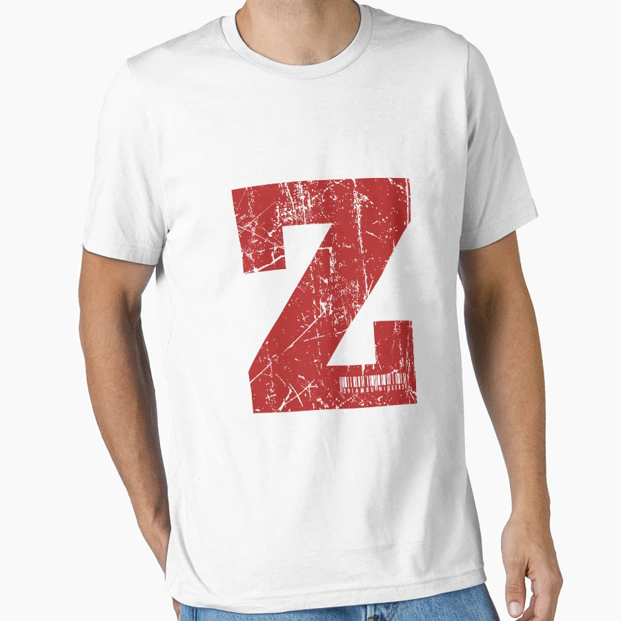 Red Grunge Monogram Letter Z I Am T-Shirt - Streetwear Style for Adults - T-Shirt, Sweatshirt, Hoodie
