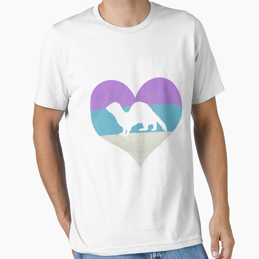 I Love My Ferret Vintage Retro Gift For Lover by - Adult & Kids T-Shirts, Sweatshirts & Hoodies apparel design preview 1