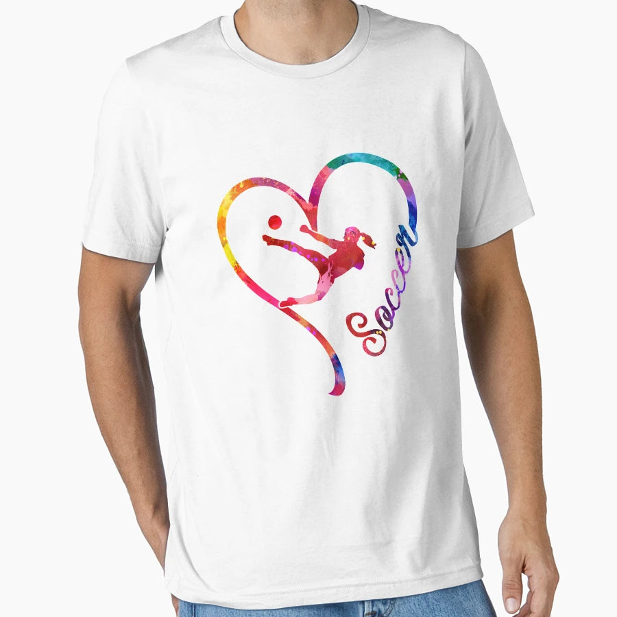Soccer Heart T-Shirt - Trendy Graphic Men Women - T-Shirt, Sweatshirt, Hoodie