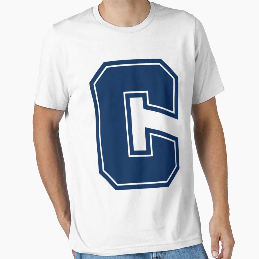 Chs C Logo White Stripe T-Shirt - Minimalist Print Unisex - T-Shirt, Sweatshirt, Hoodie