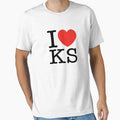 I Love Kansas T-Shirt - Graphic Print Unisex - T-Shirt, Sweatshirt, Hoodie