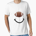 Football Smile T-Shirt - Minimalist Print Men Women - T-Shirt, Sweatshirt, Hoodie