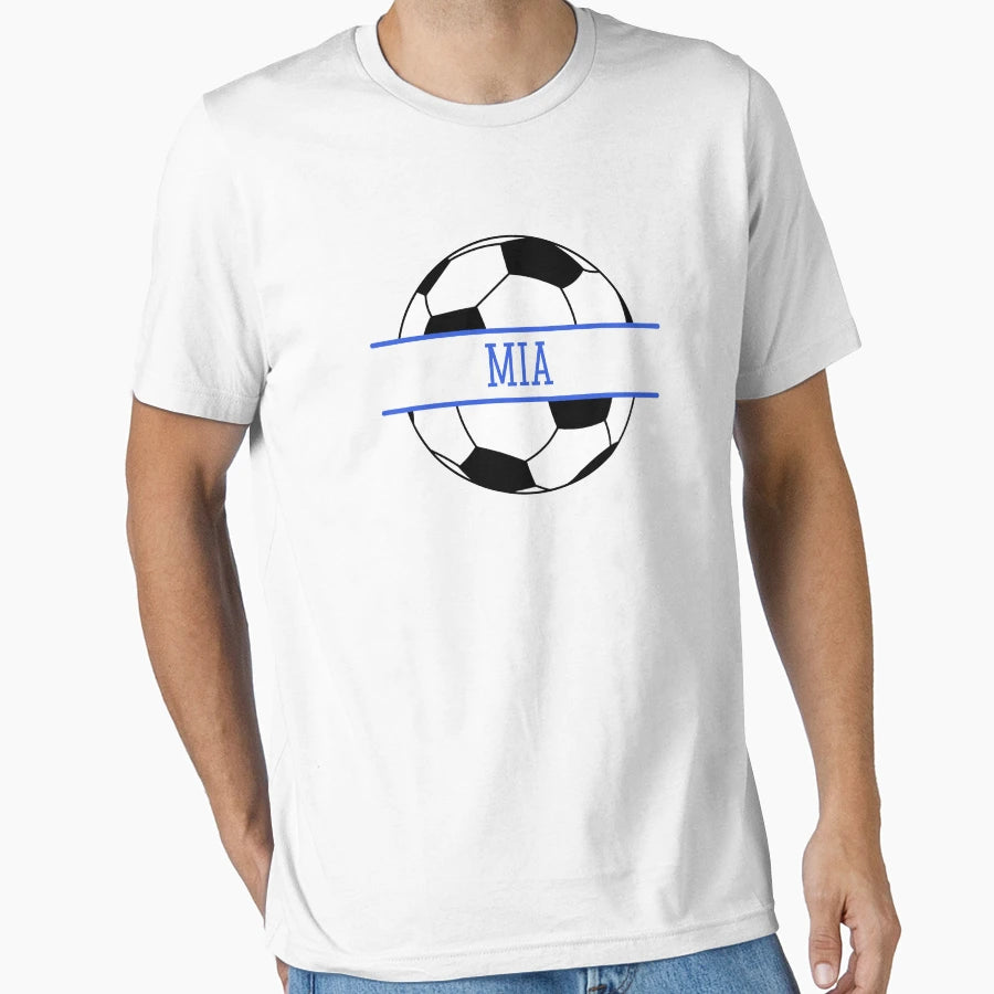 Mia Name Personalized Soccer Ball T-Shirt - Fun Novelty Design Men Women - T-Shirt, Sweatshirt, Hoodie