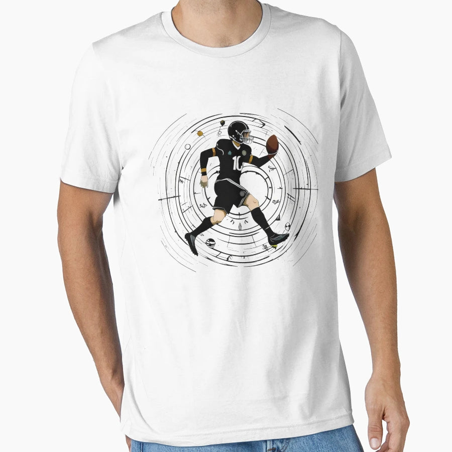 Dynamic Football Player Action T-Shirt - Casual Everyday Wear for Adults - T-Shirt, Sweatshirt, Hoodie