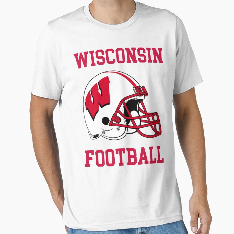 Wisconsin Football T-Shirt - Aesthetic Graphic for Adults - T-Shirt, Sweatshirt, Hoodie