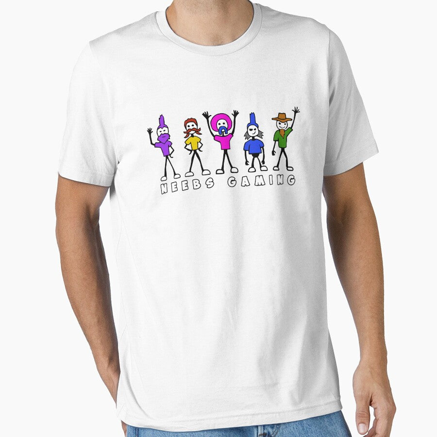 Neebs Gaming Stick Figures by DemminLiesel - Adult & Kids T-Shirts, Sweatshirts & Hoodies apparel design preview 1