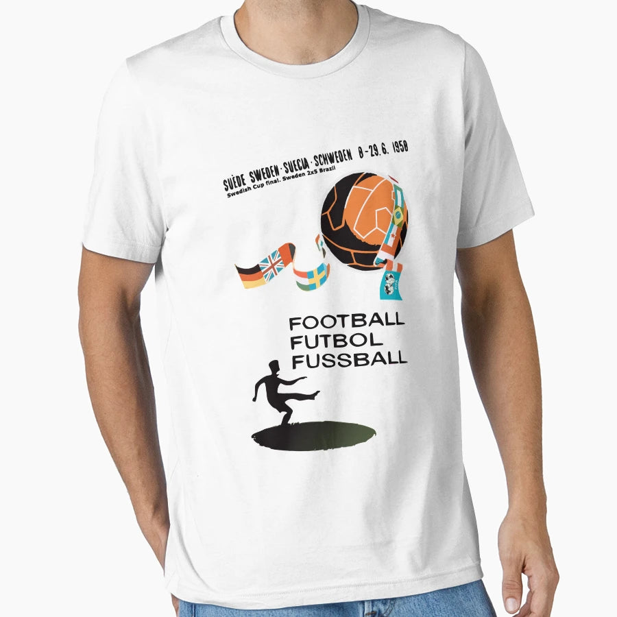 1958 Sweden 1958 Sweden World Cup T-Shirt - Casual Everyday Wear for Adults - T-Shirt, Sweatshirt, Hoodie