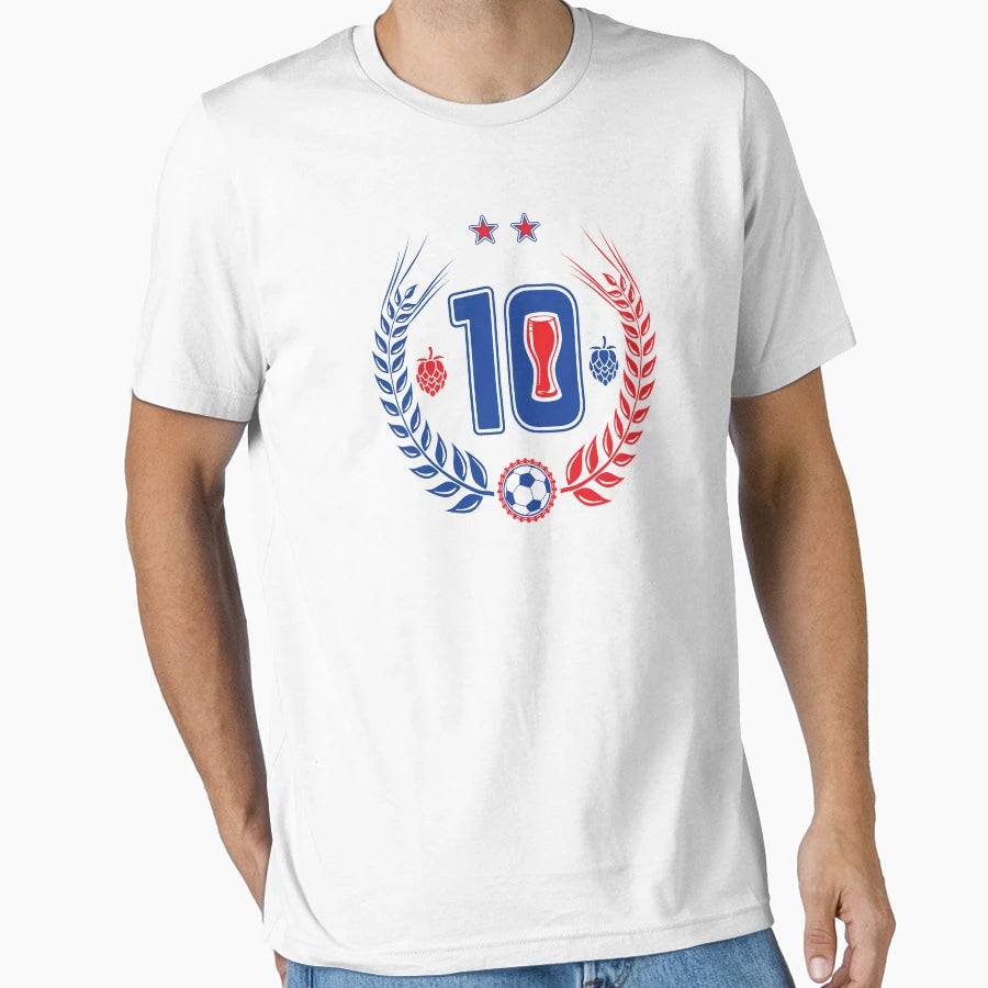 Beer And Football Frances Colours T-Shirt - Casual Everyday Wear for Adults - T-Shirt, Sweatshirt, Hoodie