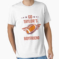 Go Taylors Boyfriend Football White T-Shirt - Unique Graphic for Adults - T-Shirt, Sweatshirt, Hoodie